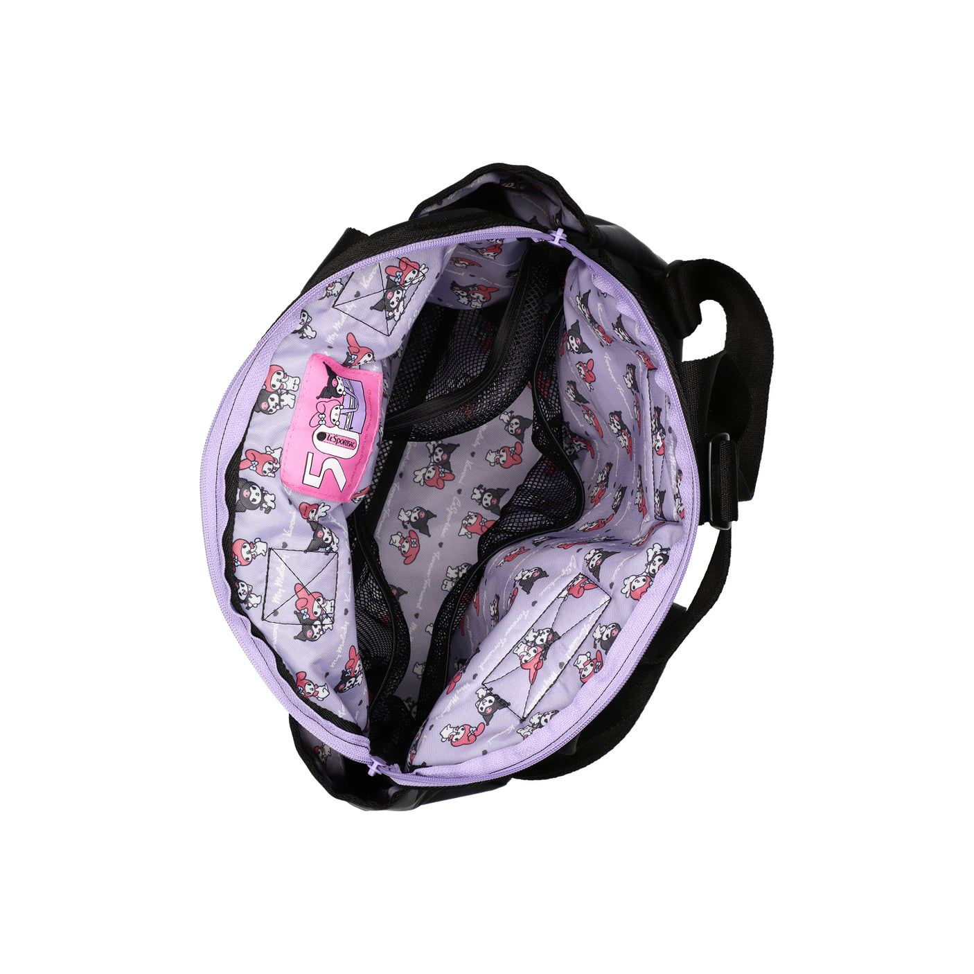 LeSportsac Tas Unisex Double Trouble Backpack In My Melody Kuromi Bow
