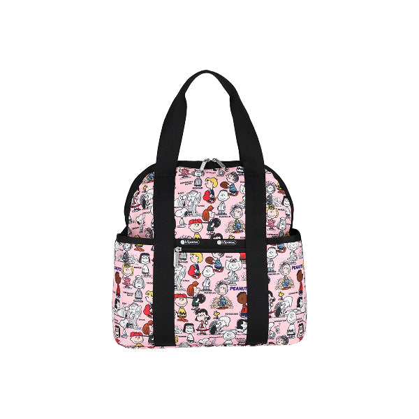 LeSportsac Tas Unisex Double Trouble Backpack In Peanuts Gang Pink