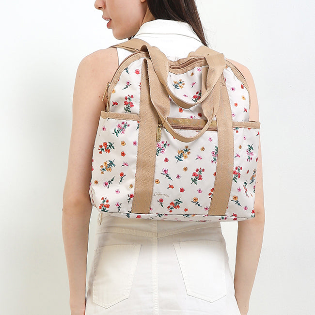LeSportsac Unisex Double Trouble Backpack In Dainty Garden