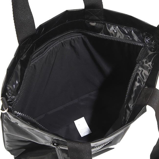LeSportsac Unisex Carryall Zip Tote In Black Shine
