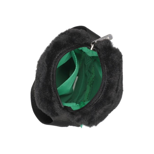 LeSportsac Unisex Bags Fur Mini Phone Crossbody In Black Fluffy Fur