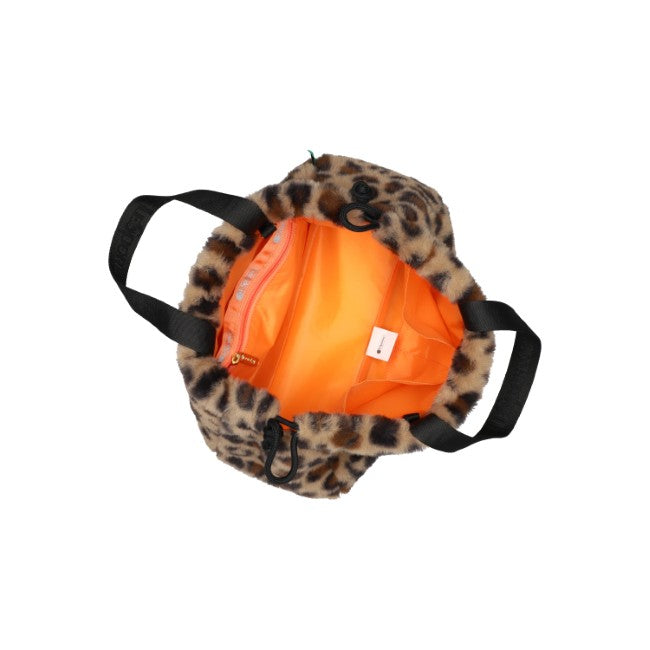 LeSportsac Unisex Bags Fur Drawstring Tote In Leopard Fluffy Fur