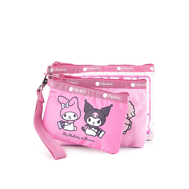 LeSportsac Aksesoris Unisex Wristlet Pouch Set In My Melody Kuromi 3Set
