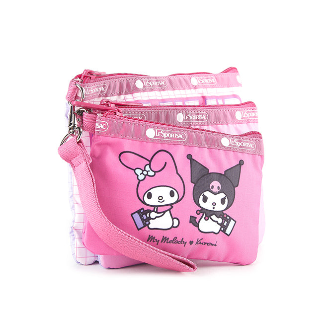 LeSportsac Aksesoris Unisex Wristlet Pouch Set In My Melody Kuromi 3Set