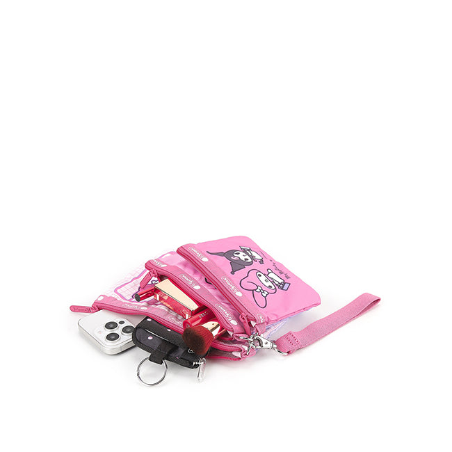 LeSportsac Aksesoris Unisex Wristlet Pouch Set In My Melody Kuromi 3Set