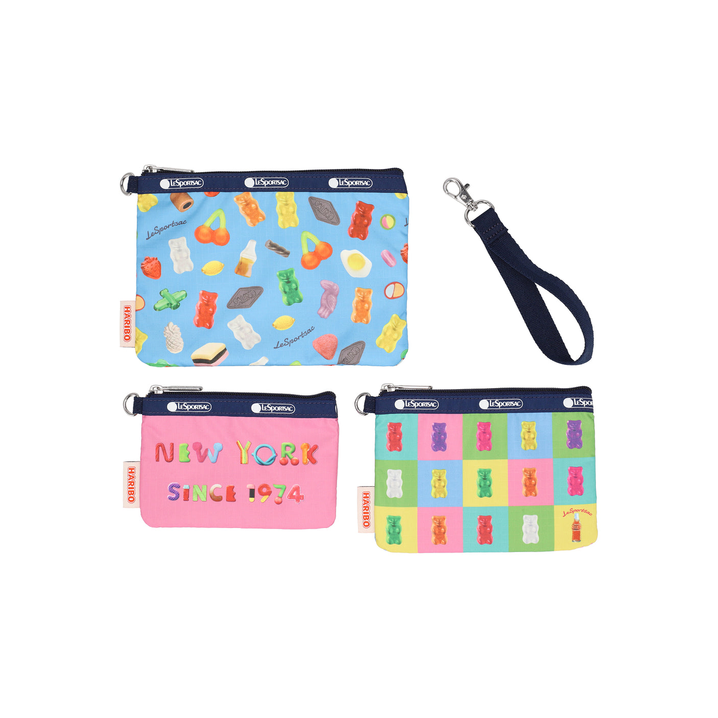LeSportsac Aksesoris Unisex Wristlet Pouch Set In Haribo Nyc Wristlet