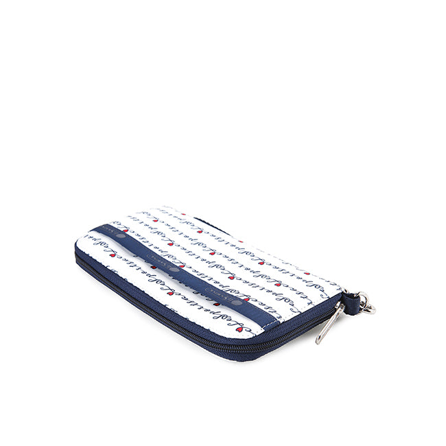 Tech Wallet Wristlet In Marine Logo Border