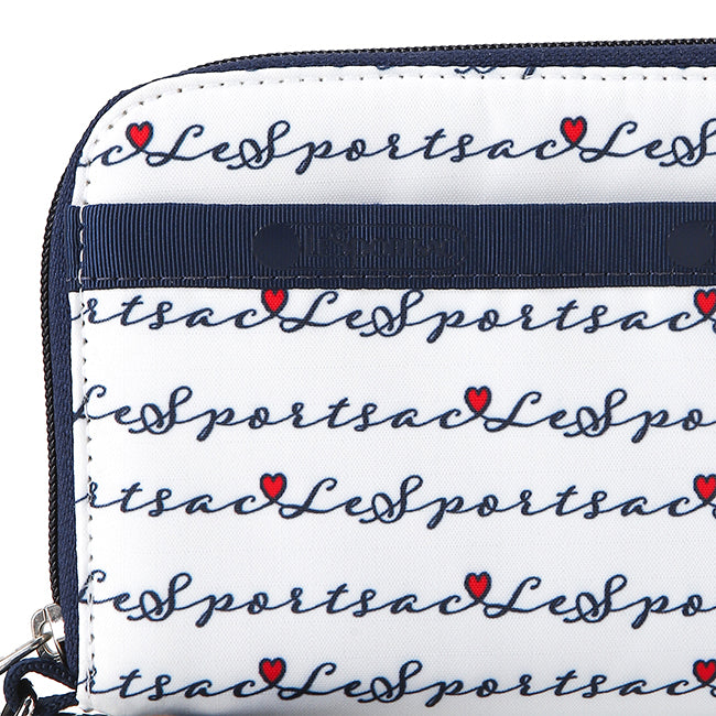 Tech Wallet Wristlet In Marine Logo Border