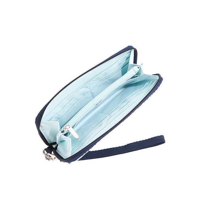Tech Wallet Wristlet In Marine Logo Border