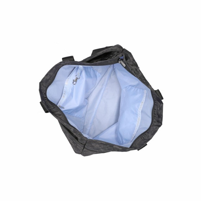 LeSportsac Unisex Carlin Zip Top Tote Bag In Black Floral Jacquard