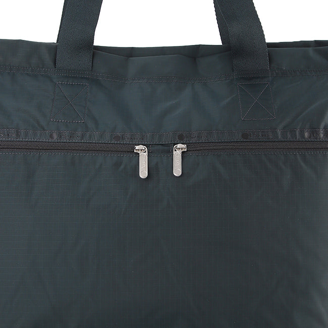 Carlin Zip Top Tote Bag In Midnight Green