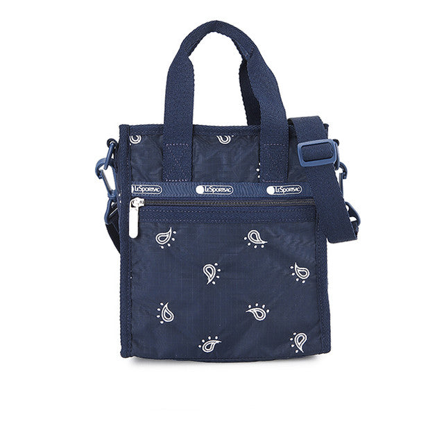 Mini N/S Tote In Navy Bandana Emb