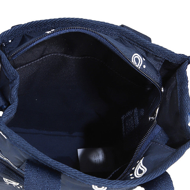 Mini N/S Tote In Navy Bandana Emb