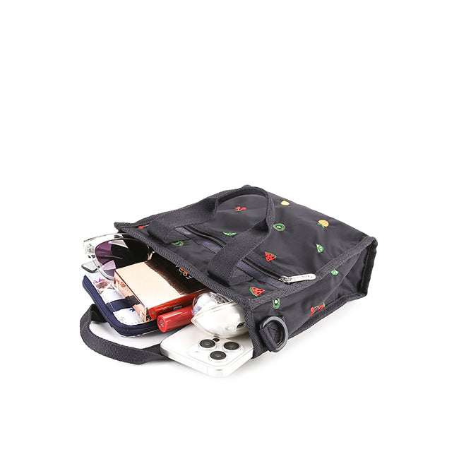 Mini N/S Tote In Mixed Fruit Embroidery