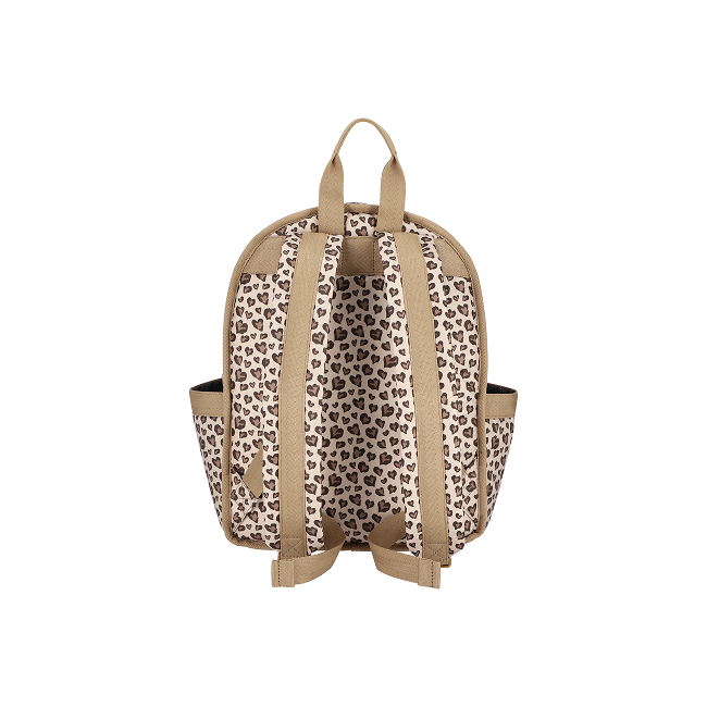 LeSportsac Tas Unisex Route Sm Backpack In Latte Heart Leopard
