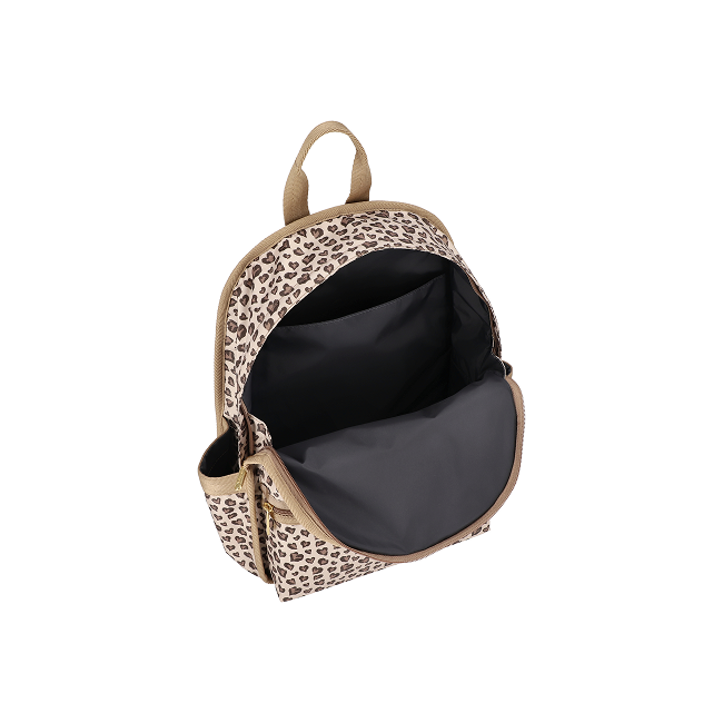 LeSportsac Tas Unisex Route Sm Backpack In Latte Heart Leopard