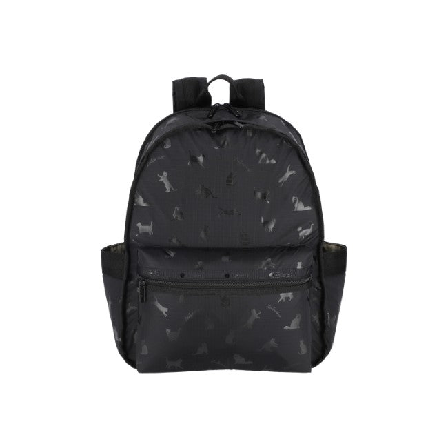LeSportsac Unisex Route Backpack In Black Cats