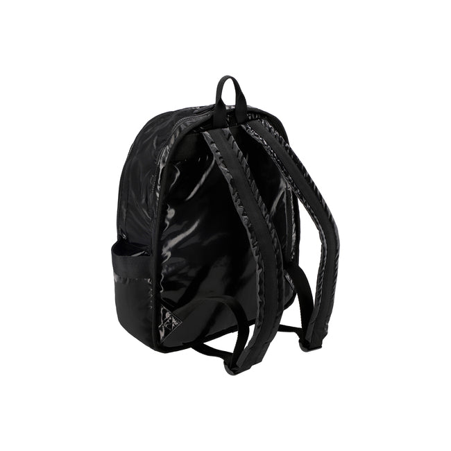 LeSportsac Unisex Route Backpack In Black Shine