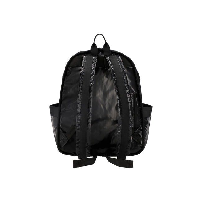 LeSportsac Unisex Route Backpack In Black Shine
