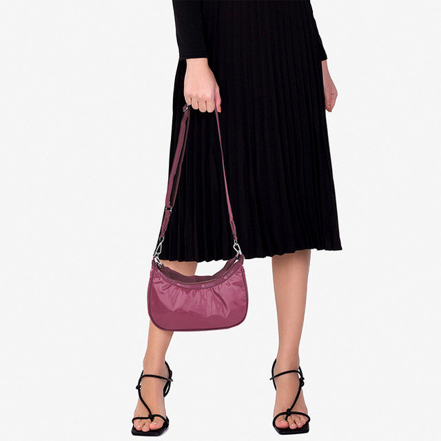 LeSportsac Tas Wanita Sm Conv Hobo In Purple Berry Shine