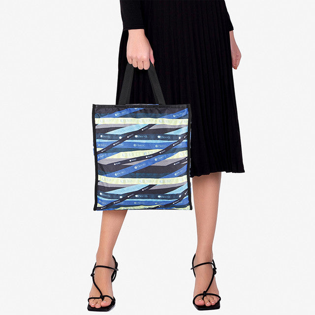 Lg Book Tote In Ls Logo Grosgrain