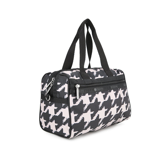 LeSportsac Tas Unisex Everyday Sm Satchel In Blk/ Beige Houndstooth