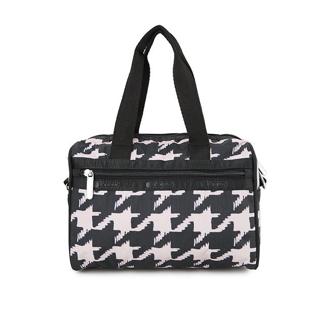 LeSportsac Tas Unisex Everyday Sm Satchel In Blk/ Beige Houndstooth