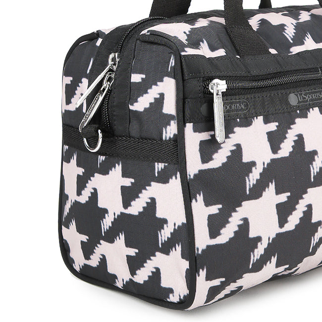 LeSportsac Tas Unisex Everyday Sm Satchel In Blk/ Beige Houndstooth
