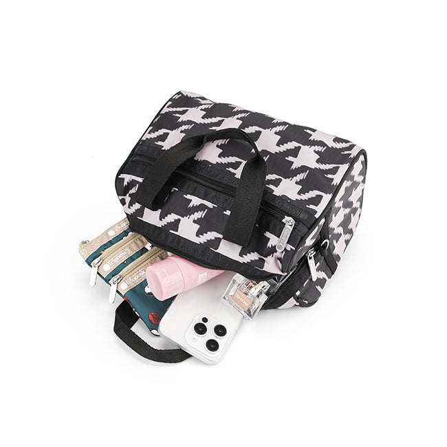 LeSportsac Tas Unisex Everyday Sm Satchel In Blk/ Beige Houndstooth