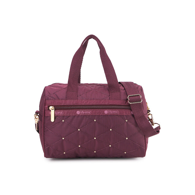 LeSportsac Tas Unisex Everyday Sm Satchel In Wine Quilt Studs