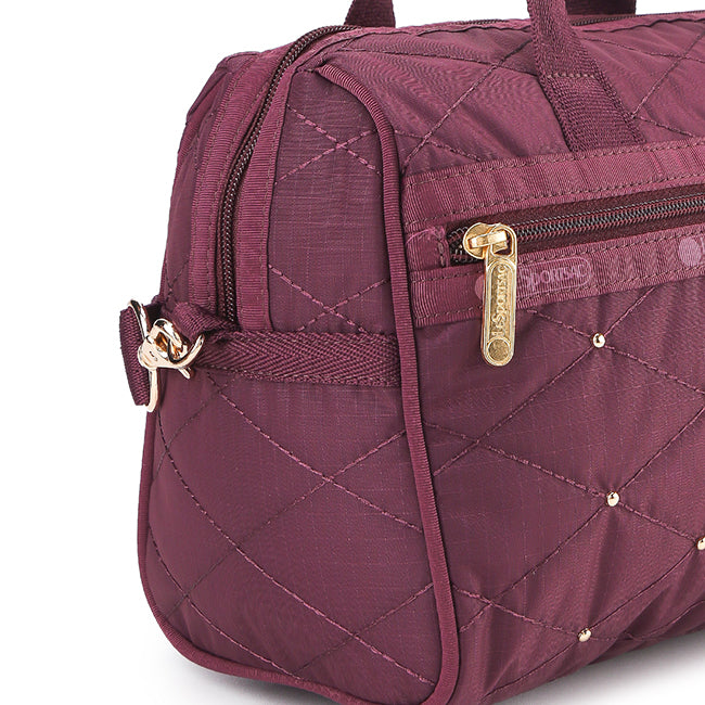 LeSportsac Tas Unisex Everyday Sm Satchel In Wine Quilt Studs
