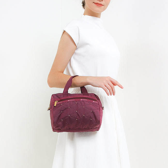 LeSportsac Tas Unisex Everyday Sm Satchel In Wine Quilt Studs