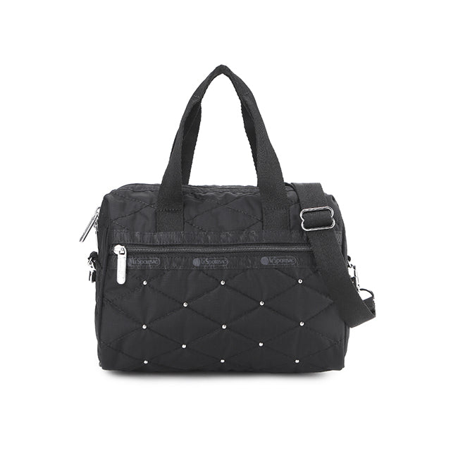 LeSportsac Tas Unisex Everyday Sm Satchel In Black Quilt Studs