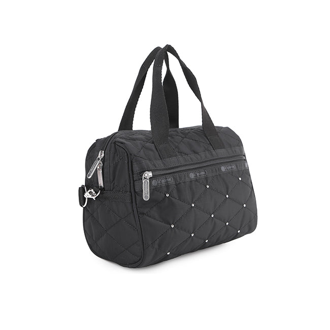 LeSportsac Tas Unisex Everyday Sm Satchel In Black Quilt Studs
