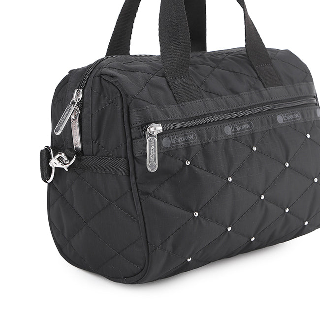 LeSportsac Tas Unisex Everyday Sm Satchel In Black Quilt Studs