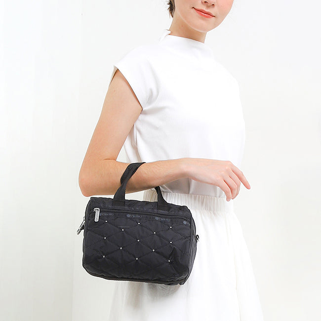 LeSportsac Tas Unisex Everyday Sm Satchel In Black Quilt Studs