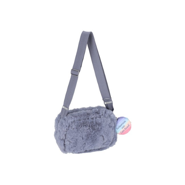 LeSportsac Unisex Puffy Cube Crossbody In Care Bears Fuzzy Gray