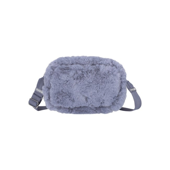 LeSportsac Unisex Puffy Cube Crossbody In Care Bears Fuzzy Gray
