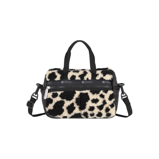 LeSportsac Unisex Puffy Mini Duffel In Cow Sherpa