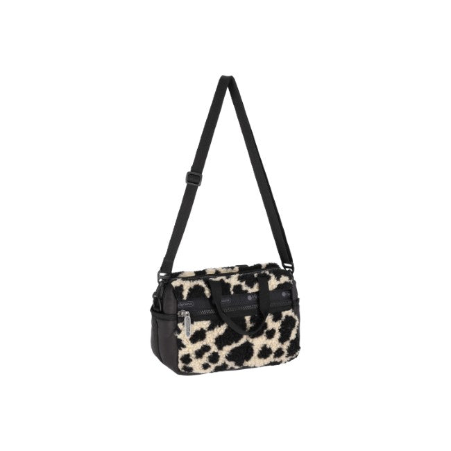 LeSportsac Unisex Puffy Mini Duffel In Cow Sherpa