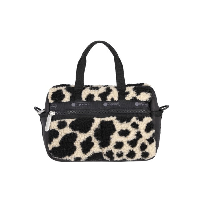 LeSportsac Unisex Puffy Mini Duffel In Cow Sherpa