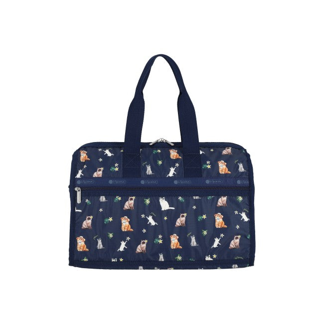 LeSportsac Unisex Bags Deluxe Med Weekender In Tropical Meow Cat
