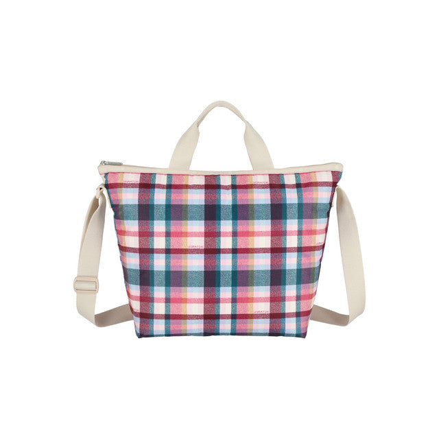 Deluxe Easy Carry Tote In Pink Plaid