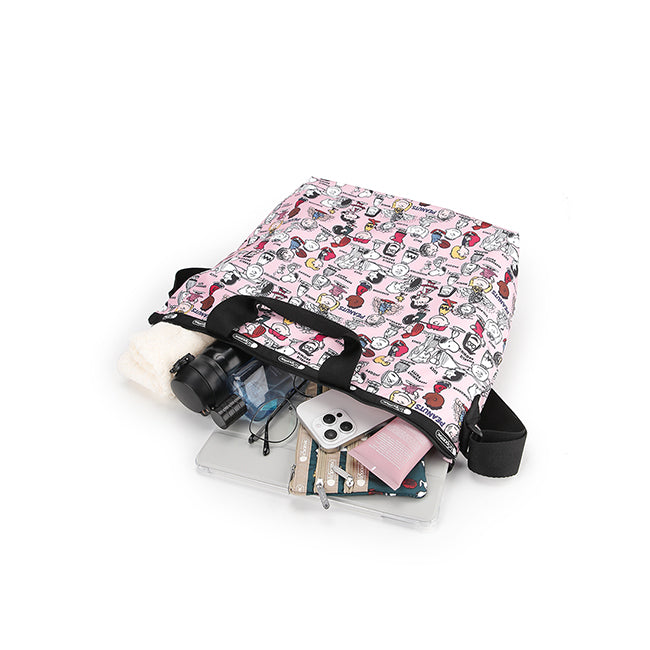 LeSportsac Tas Unisex Tote bag Deluxe Easy Carry Tote In Peanuts Gang Pink