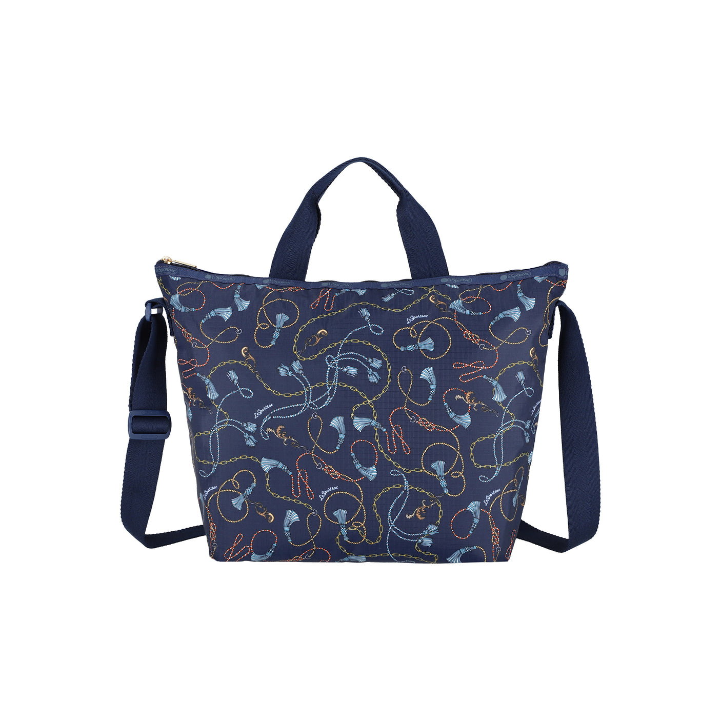 LeSportsac Tas Unisex Deluxe Easy Carry Tote In Navy Status Chain
