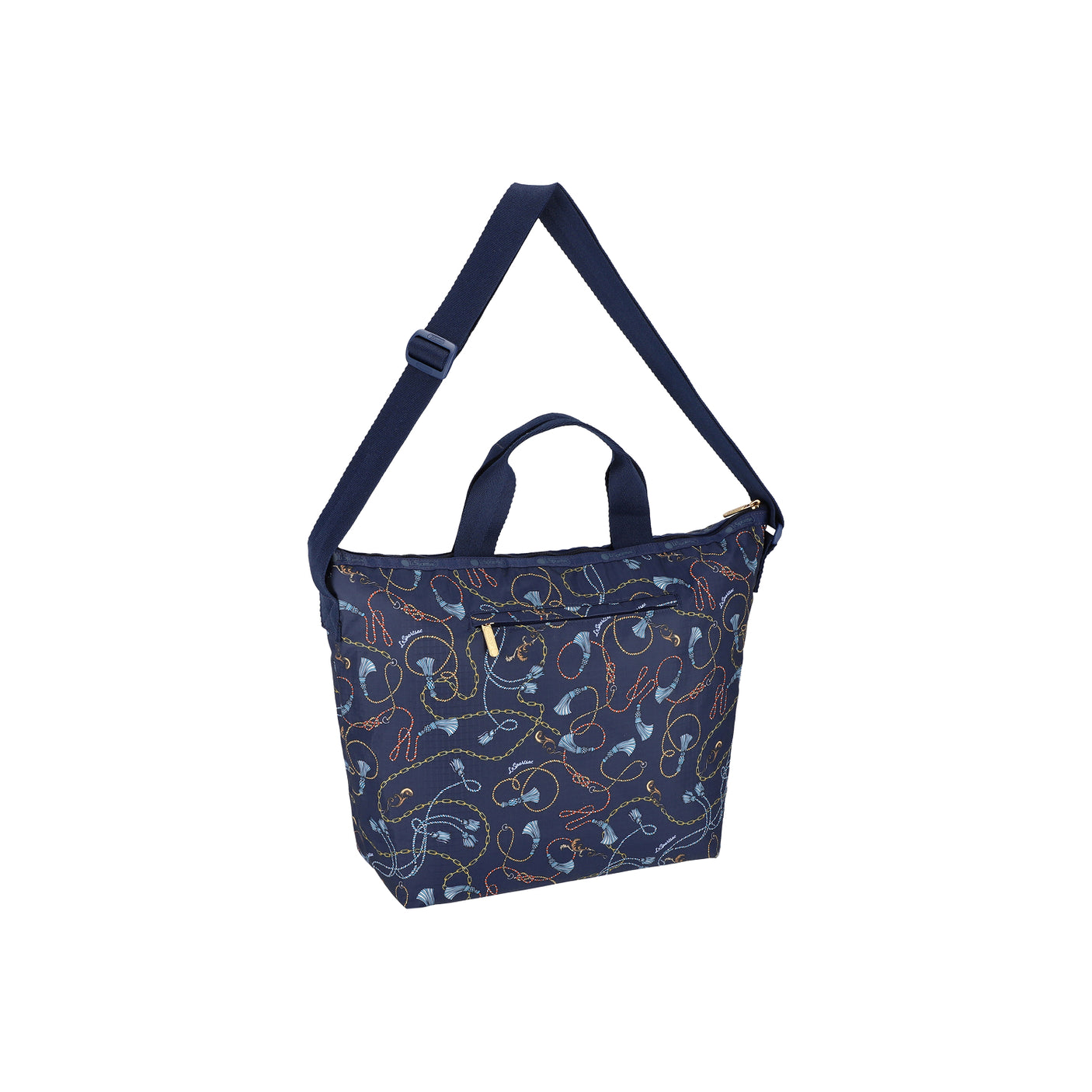 LeSportsac Tas Unisex Deluxe Easy Carry Tote In Navy Status Chain