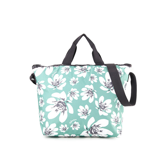 Deluxe Easy Carry Tote In Tropical Garden Green