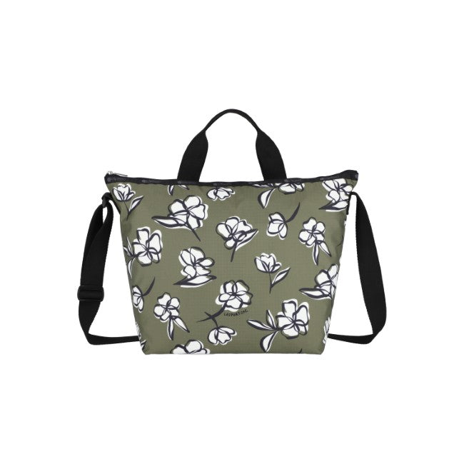 LeSportsac Unisex Deluxe Easy Carry Tote In Olive Floral Silhouette