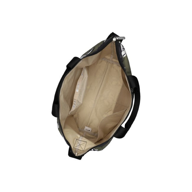 LeSportsac Unisex Deluxe Easy Carry Tote In Olive Floral Silhouette