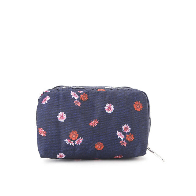 Rectangular Cosmetic In Denim Daisy